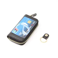 Wholesale Cowhide Key Case Key Case Women's Coin Purse Card Case Zipper Multi-function Key Case main image 5