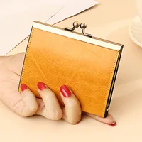 Unisex Rose Red Purple Red Solid Color Leather Card Holders sku image 1