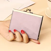 Unisex Rose Red Purple Red Solid Color Leather Card Holders sku image 1