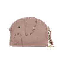 Women'S Light Blue Grey Black Animal Leather Zipper Coin Purses main image 5