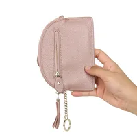 Femmes Bleu Clair Gris Le Noir Animal Cuir Fermeture Éclair Porte-Monnaie main image 2