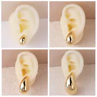 1 Pair Water Droplets Retro Copper Plating Ear Studs main image 3