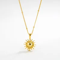 Sun Casual Modern Style Simple Style 18K Gold Plated Silver Plated 925 Sterling Silver Pendant Necklace Long Necklace Necklace Wholesale main image 1