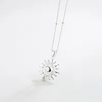 Sun Casual Modern Style Simple Style 18K Gold Plated Silver Plated 925 Sterling Silver Pendant Necklace Long Necklace Necklace Wholesale sku image 1