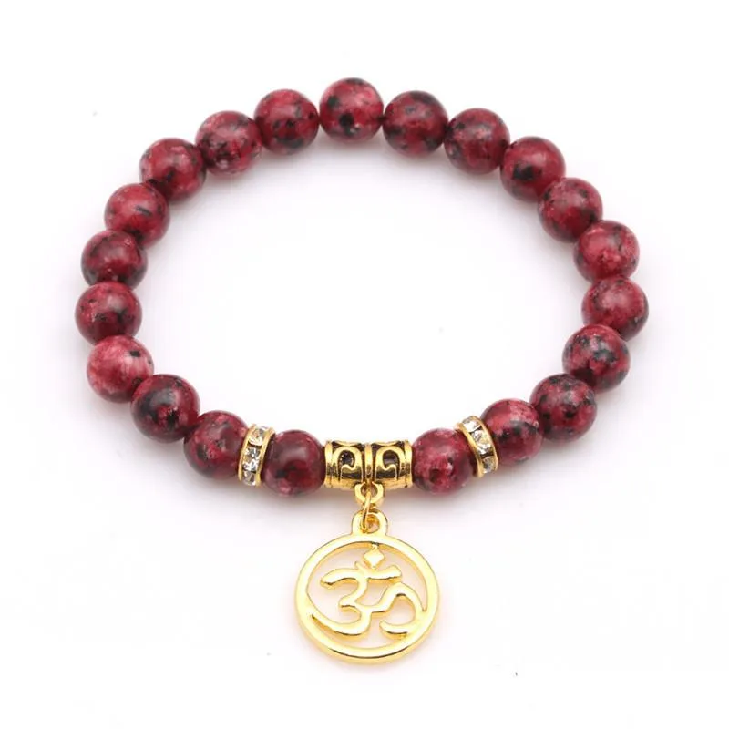 Printing Fashion No Inlaid Natural Stone Bracelets Wholesale