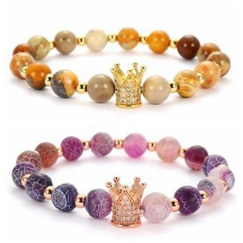 Crown Fashion Zircon Copper Bracelets Wholesale