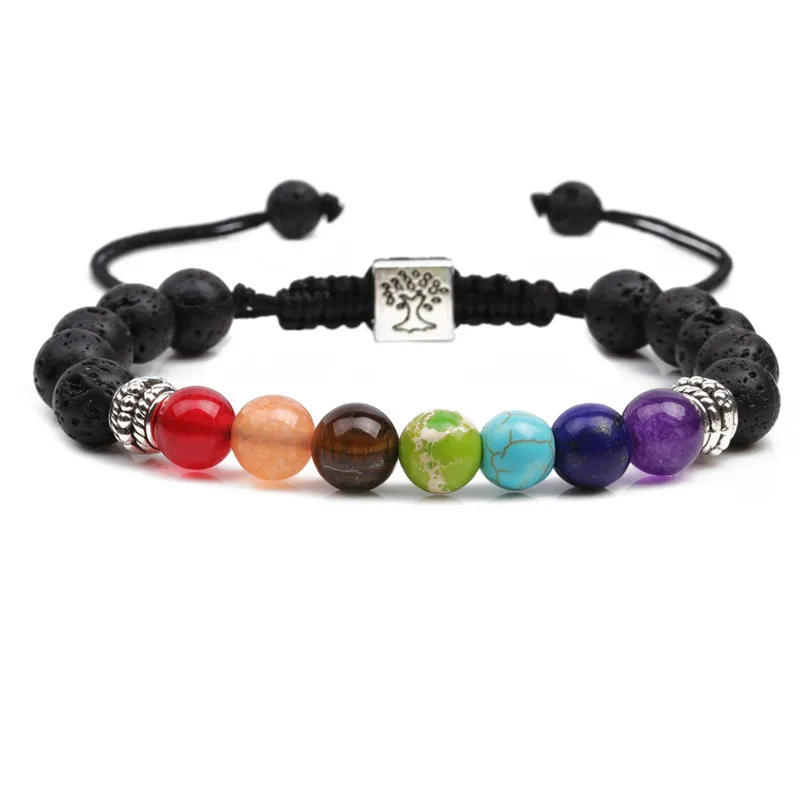Constellation Hip-Hop Vintage Style No Inlaid Volcanic Rock Rope Bracelets Wholesale