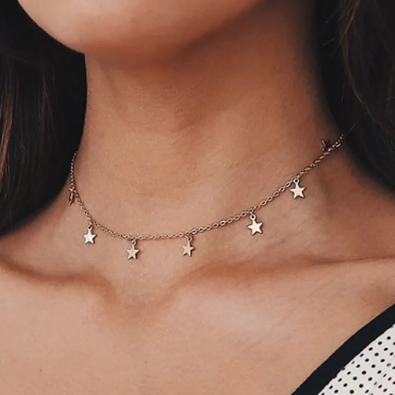 Pentagram Vintage Style Alloy Necklace Wholesale