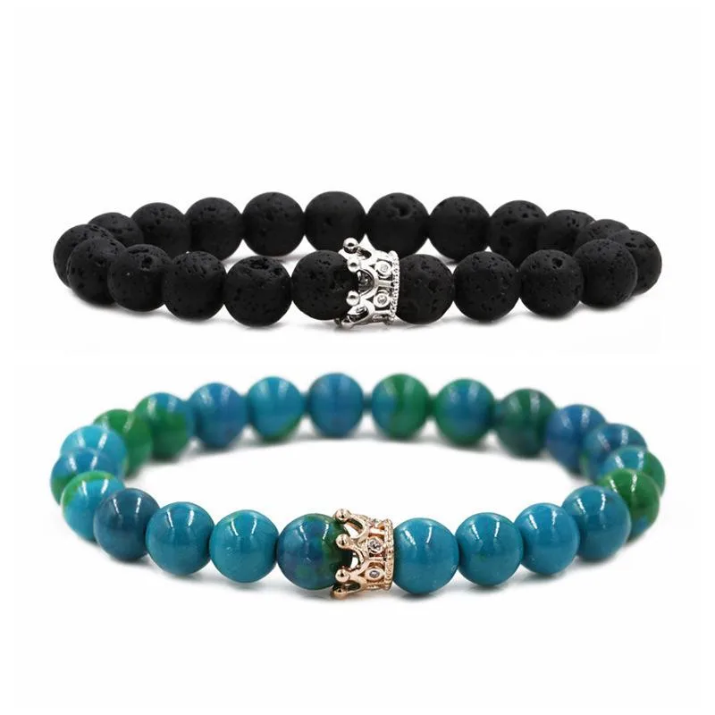 Mode Le Cuivre Couronne Unisexe Bracelets