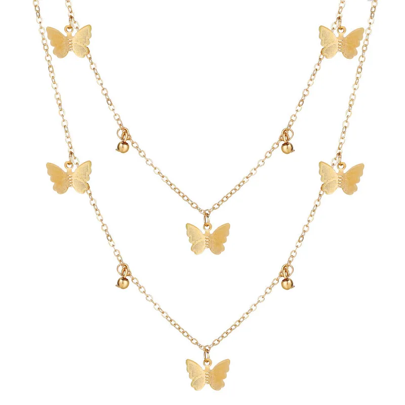 Butterfly Vintage Style Alloy Necklace Wholesale