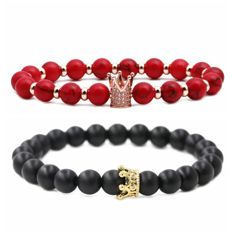 Fashion Copper Crown Unisex Bracelets