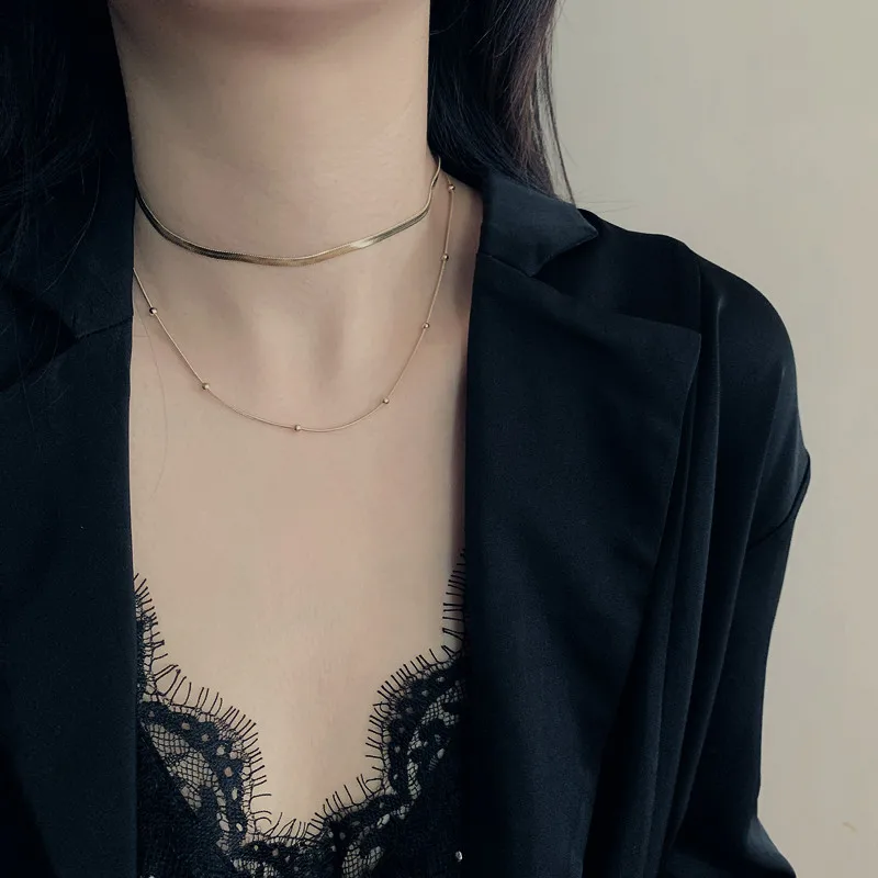 Geométrico Moda Chapados en oro de 18k Acero Inoxidable 304 Collar Venta Al Por Mayor