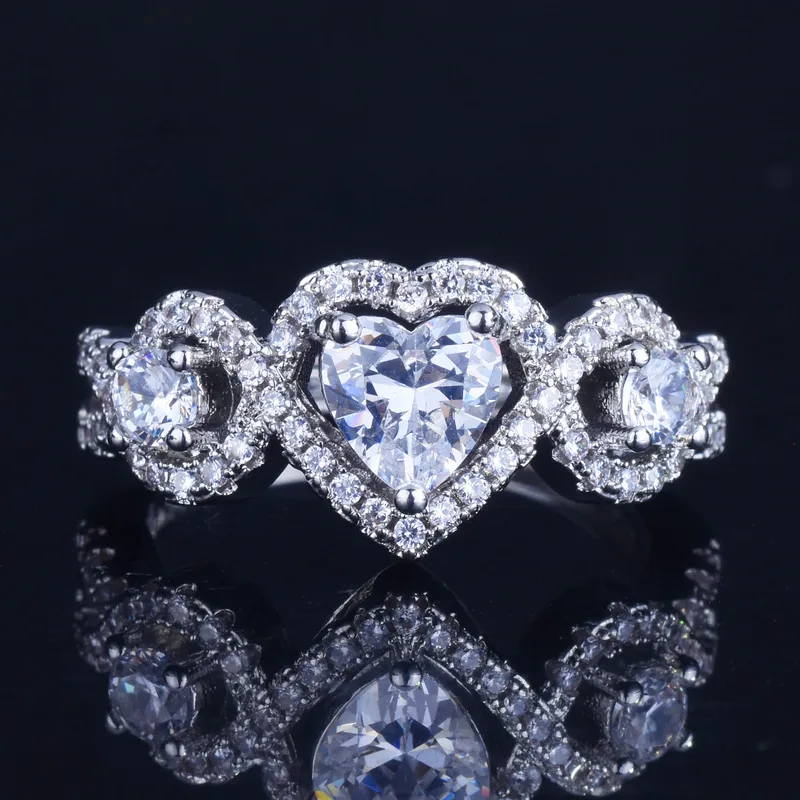 Copper Heart Diamond Artificial Gemstones Women'S