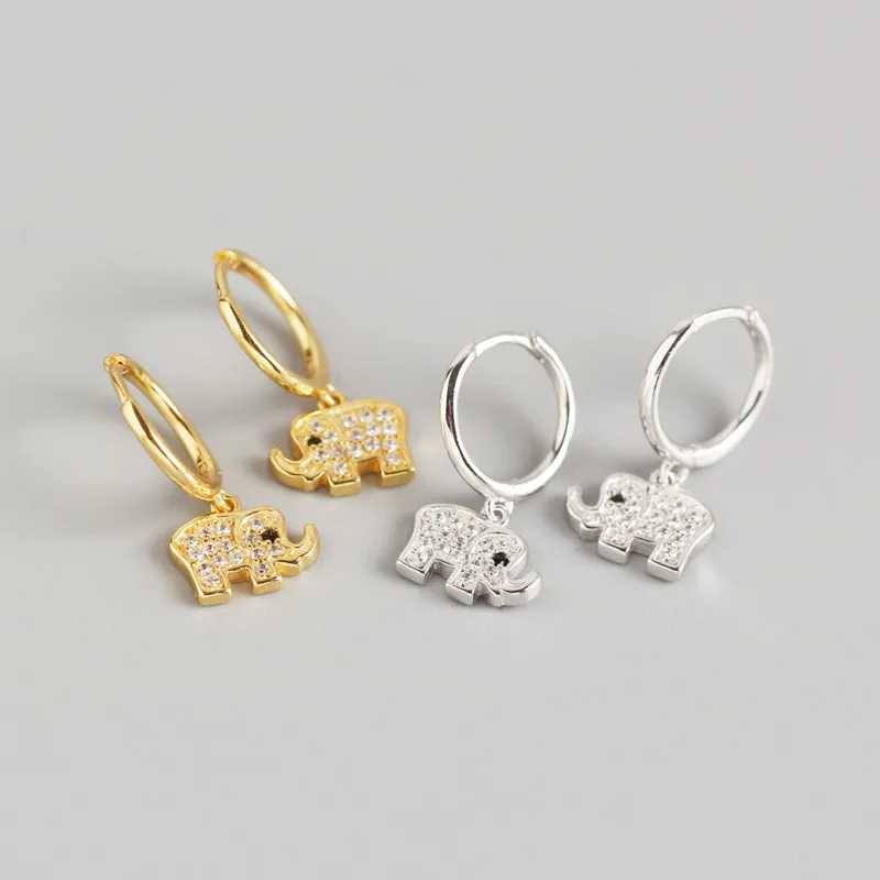 Animal Fashion 925 Sterling Silver Gem Plating Earrings