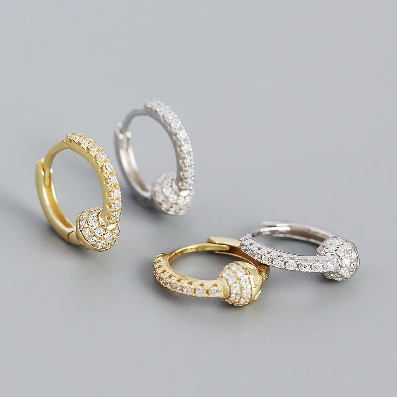 Geometric Fashion 925 Sterling Silver Gem Plating Earrings