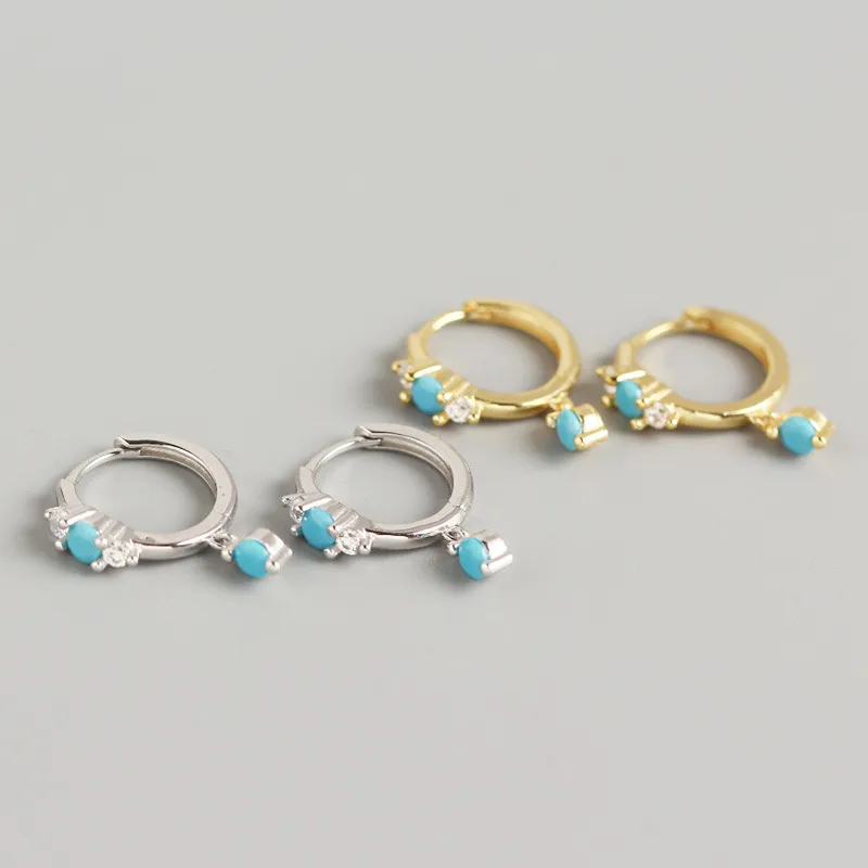 Geometric Fashion 925 Sterling Silver Gem Plating Earrings