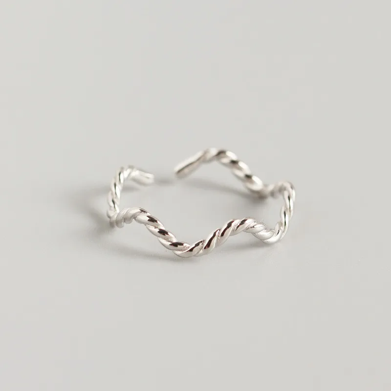 Casual Simple Style 925 Sterling Silver Geometric Plating No Inlaid Women'S Rings