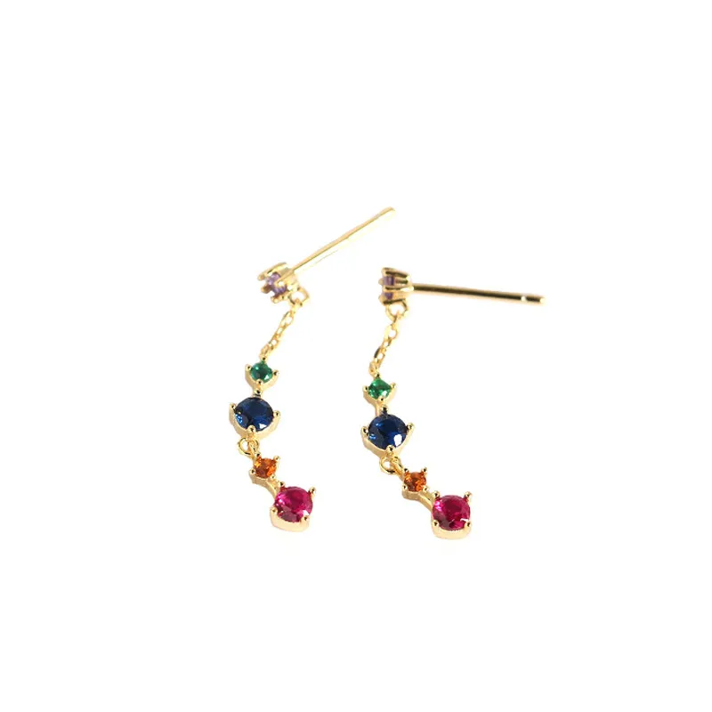 Geometric Fashion Gem Plating Earrings
