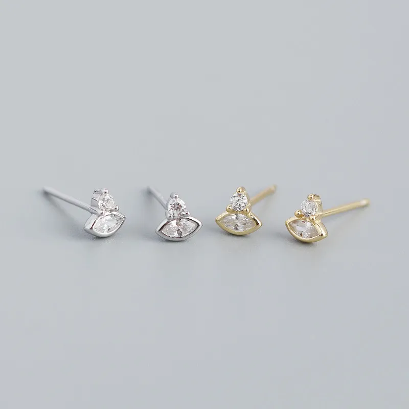 Geometric Fashion 925 Sterling Silver Gem Plating Earrings Ear Studs