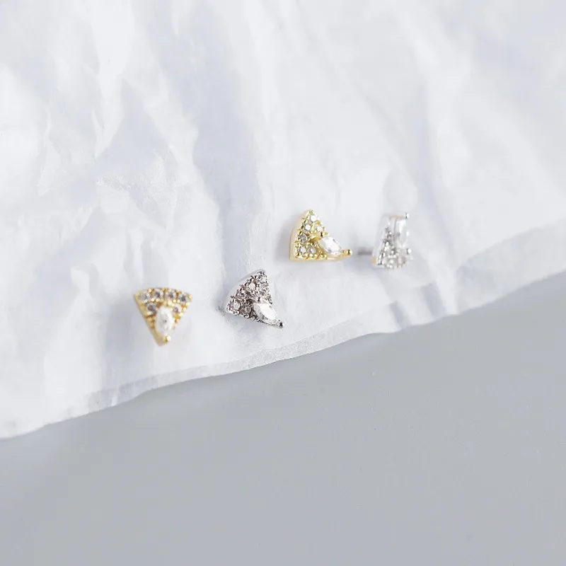 Geometric Fashion Gem Plating Earrings Ear Studs