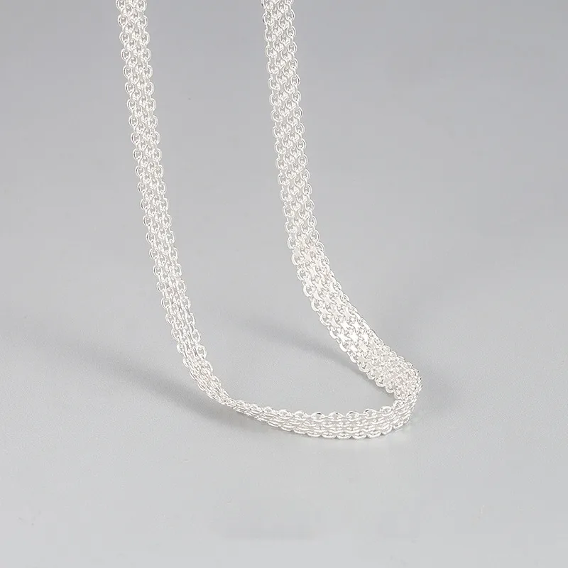 Geometric Casual Modern Style Simple Style 925 Sterling Silver Long Necklace Necklace Choker Wholesale