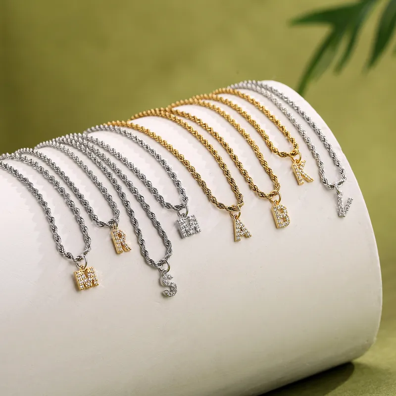 Wholesale Stainless Steel 18K Gold Plated Simple Style Plating Letter ...