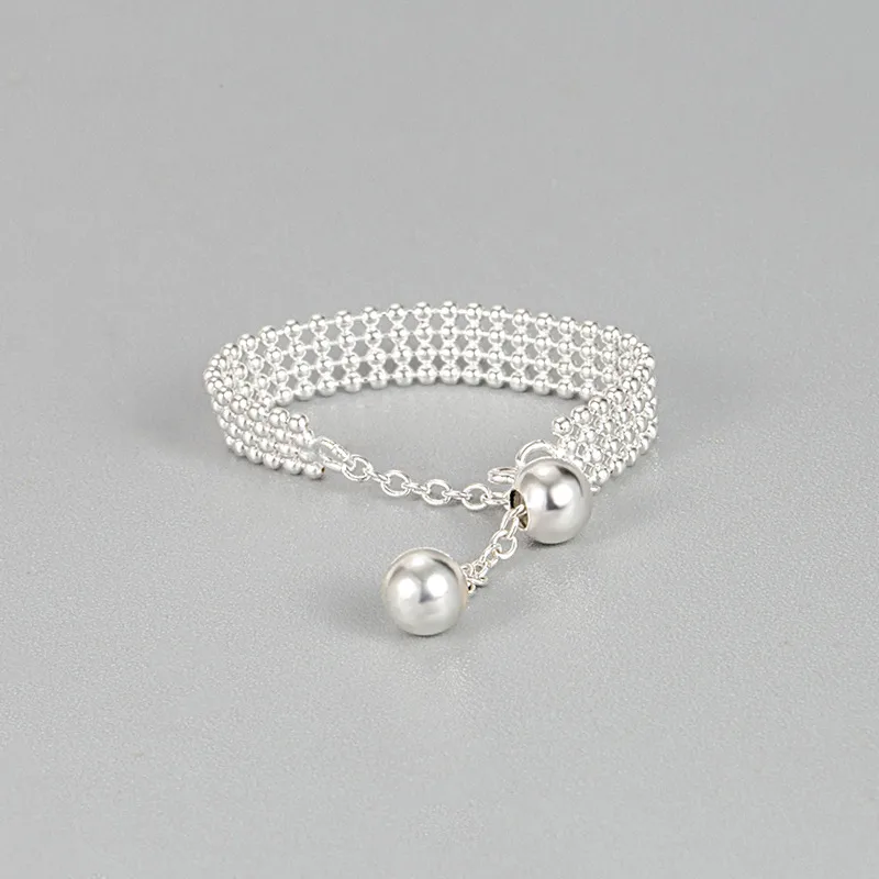 Casual Estilo Vintage Estilo Moderno Plata De Ley 925 Geométrico Enchapado Sin Incrustaciones Mujeres Anillos De Banda Ancha Anillos Abiertos Anillos