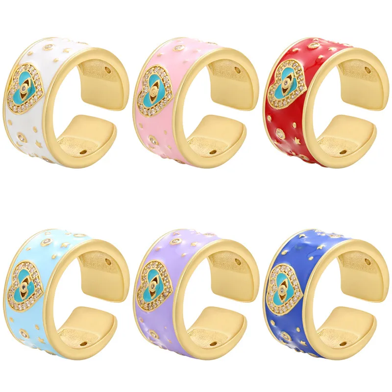 Mode Le Cuivre Géométrique Vernis Au Four Zircon Femmes