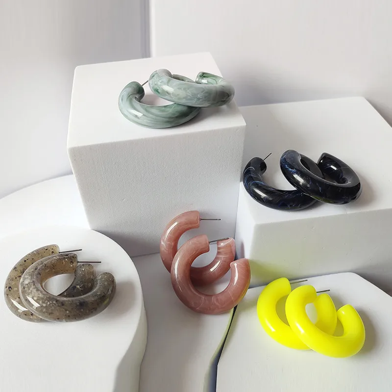 Letter Fashion Arylic No Inlaid Earrings