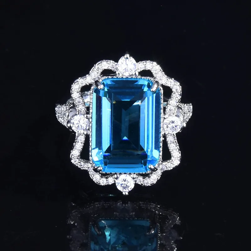 Fashion Copper Geometric Diamond Artificial Gemstones Women'S