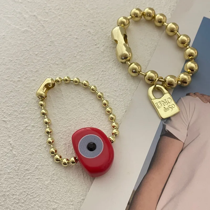 Lock Cartoon Style No Inlaid Alloy Bracelets Wholesale