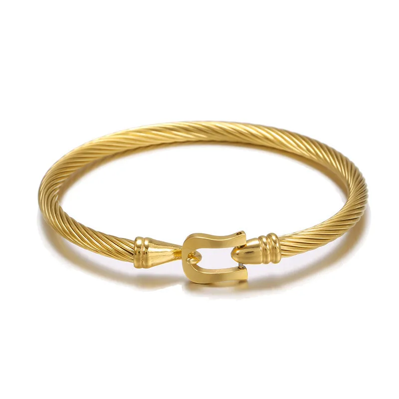 Geometric Simple Style Titanium Steel No Inlaid In Bulk