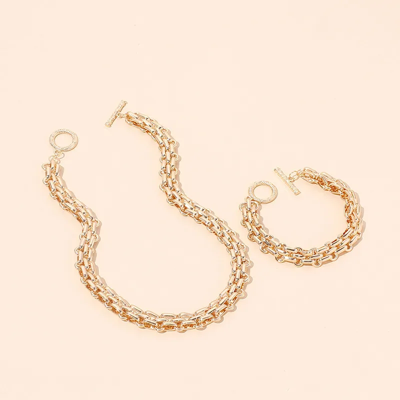 Hip-Hop Vintage Style Alloy Solid Color Women'S Jewelry Set
