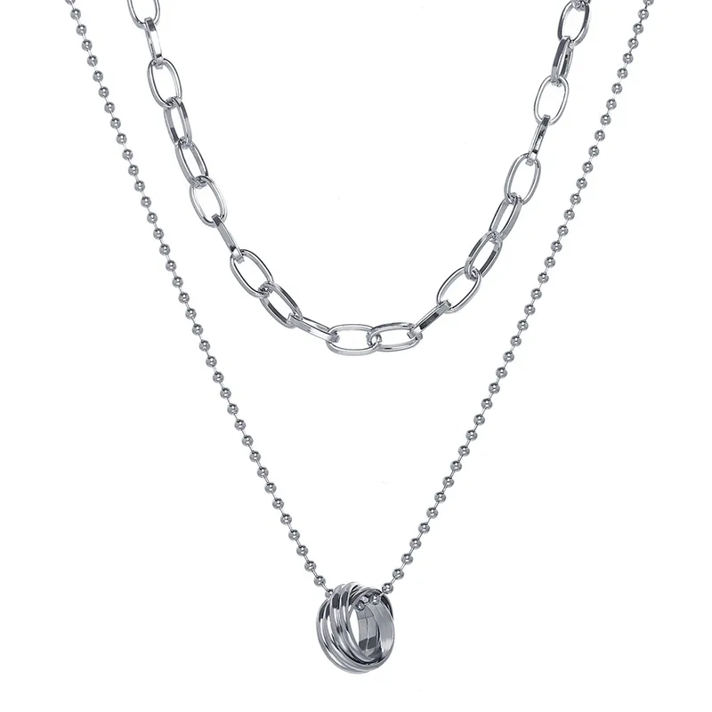 Geometric Fashion Alloy Pendant Necklace Wholesale
