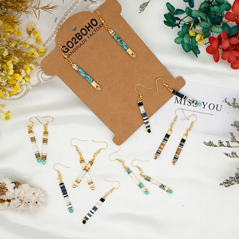 Flower Beaded No Inlaid Earrings