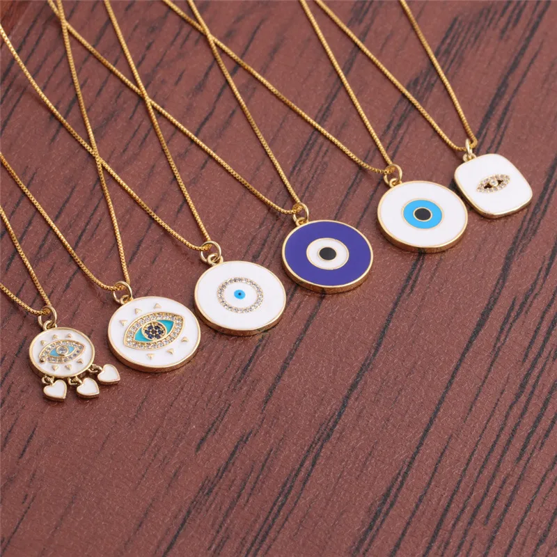 Devil'S Eye Fashion Copper Necklace Wholesale