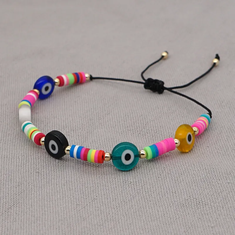 Geometric Ethnic Style No Inlaid Soft Clay Bracelets Wholesale