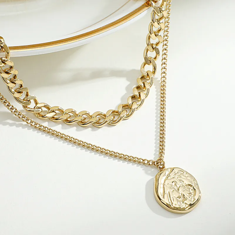 Geometric  Style 304 Stainless Steel Pendant Necklace Wholesale