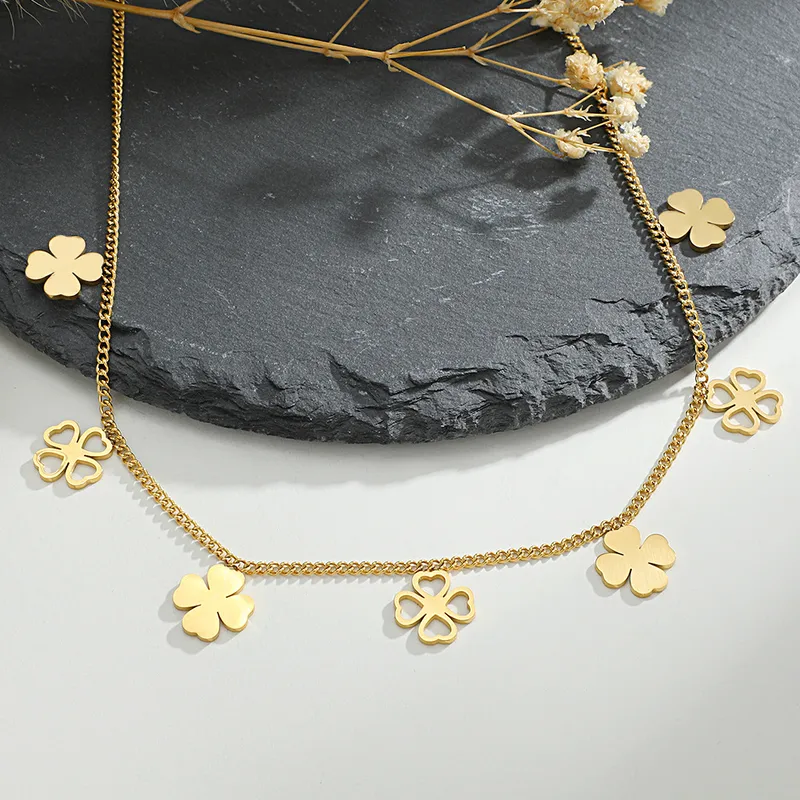 Leaf Fashion Stainless Steel Necklace Wholesale