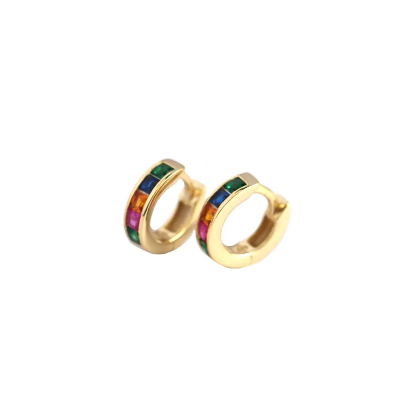 Geometric Fashion Gem Plating Earrings