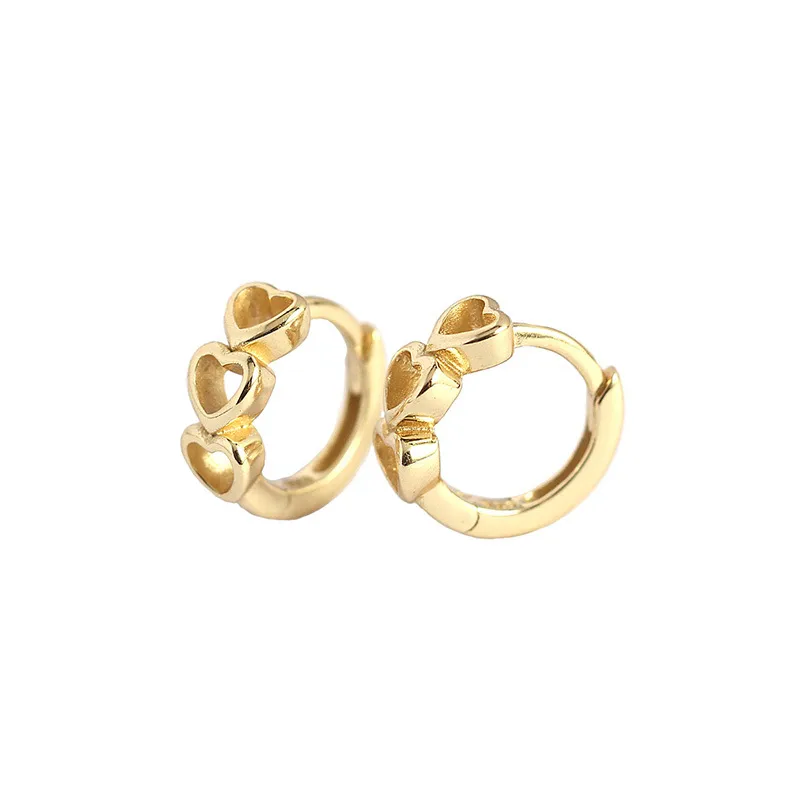 Cœur Pas D'Incrustation Placage Des Boucles D'Oreilles