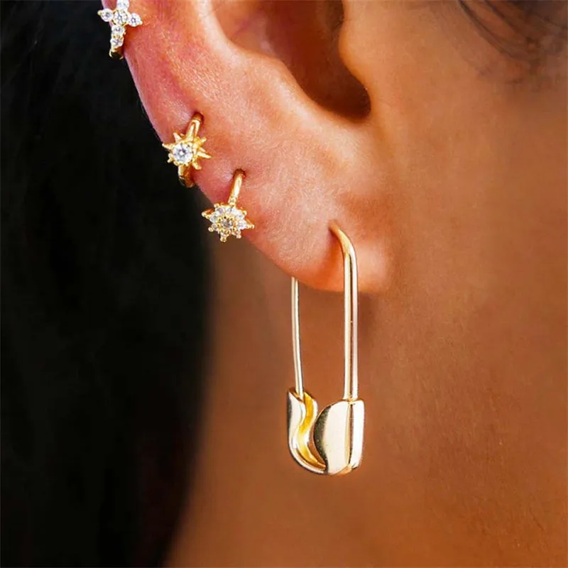 U Shape Fashion Metal No Inlaid Plating Earrings
