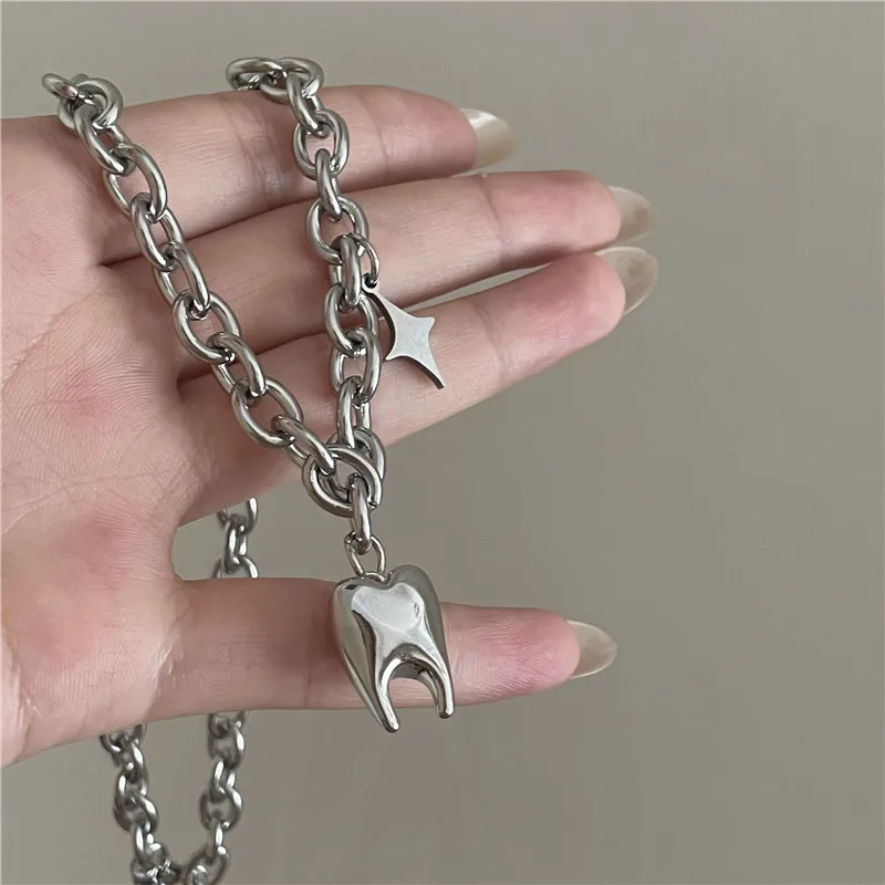 Silver Plated 304 Stainless Steel Necklace Wholesale