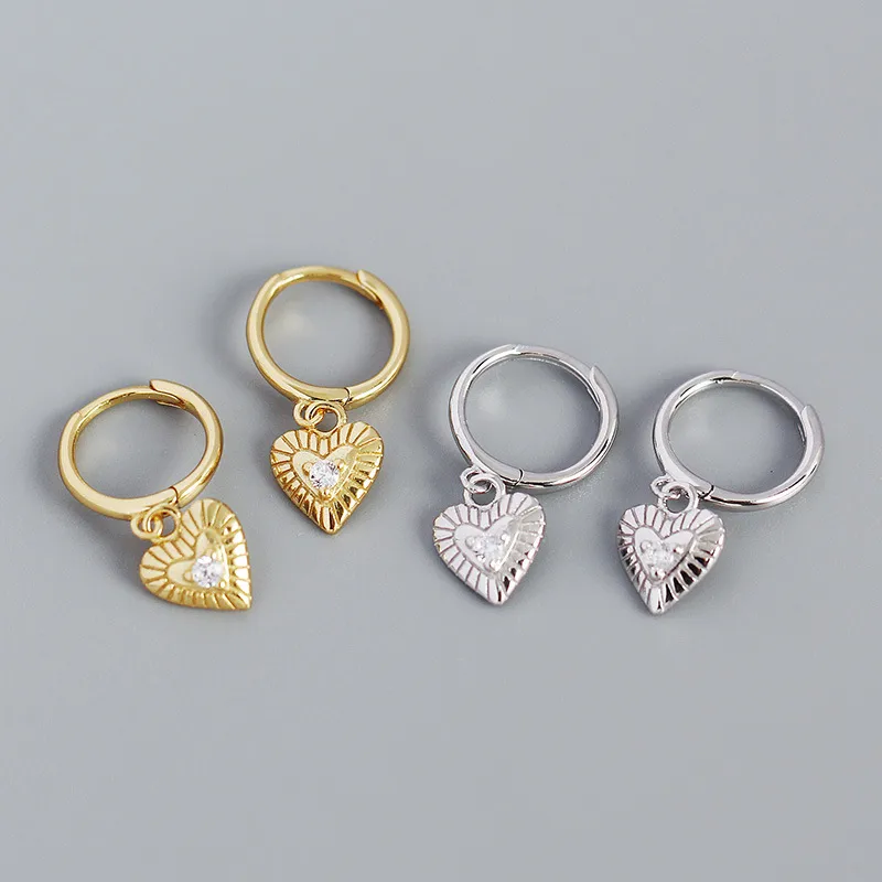 Heart Fashion Gem Plating Earrings