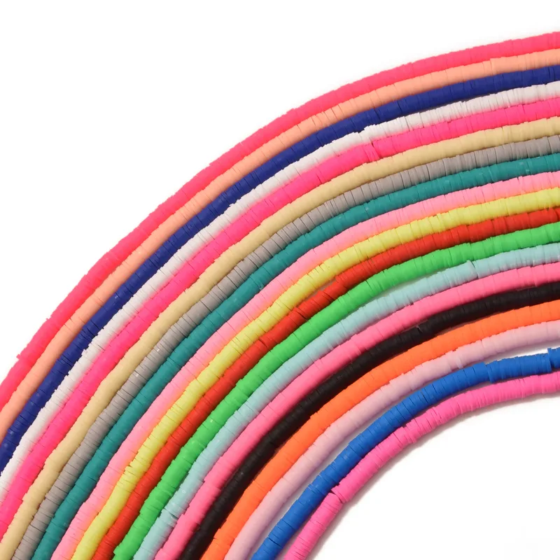 Accesorios De Joyería De Cerámica Blanda De Estilo Étnico Bohemio Cuentas Espaciadoras Redondas De 6mm