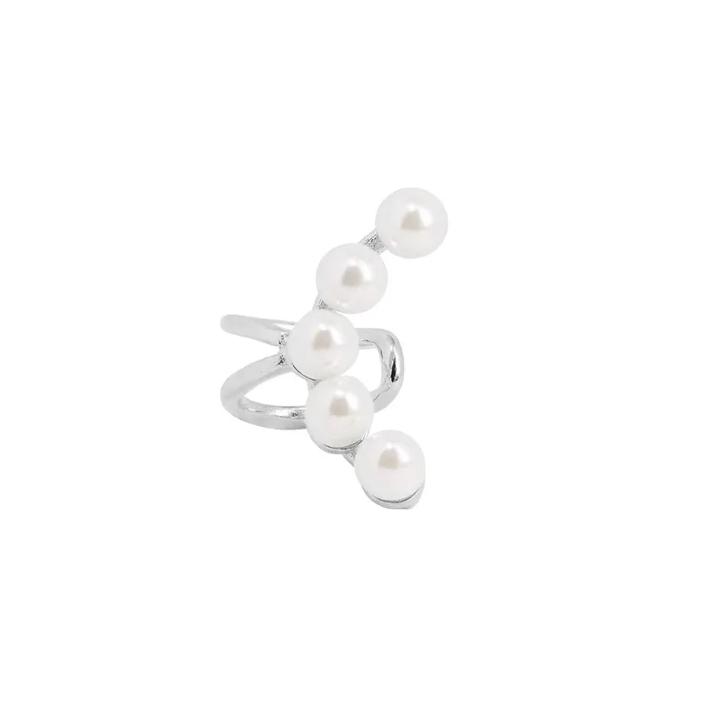 1 Piece Geometric Fashion Brass Pearl Inlay Ear Cuffs