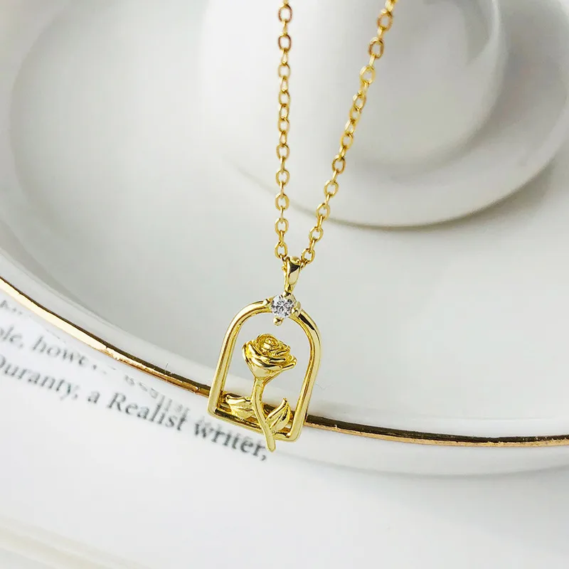 Flower Fashion 925 Sterling Silver Necklace Wholesale
