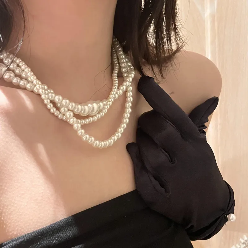 Geometric Elegant Artificial Pearl Necklace Wholesale