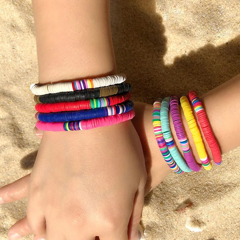 Geometric Classic Style Rope Soft Clay Bracelets Wholesale