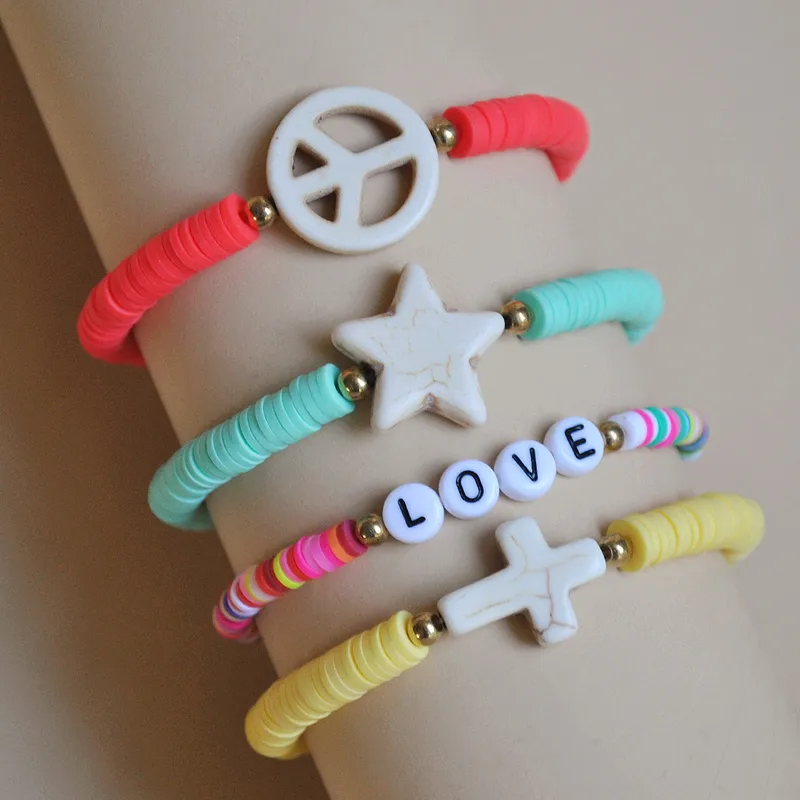 Geometric Fashion Resin Soft Clay Bracelets Wholesale